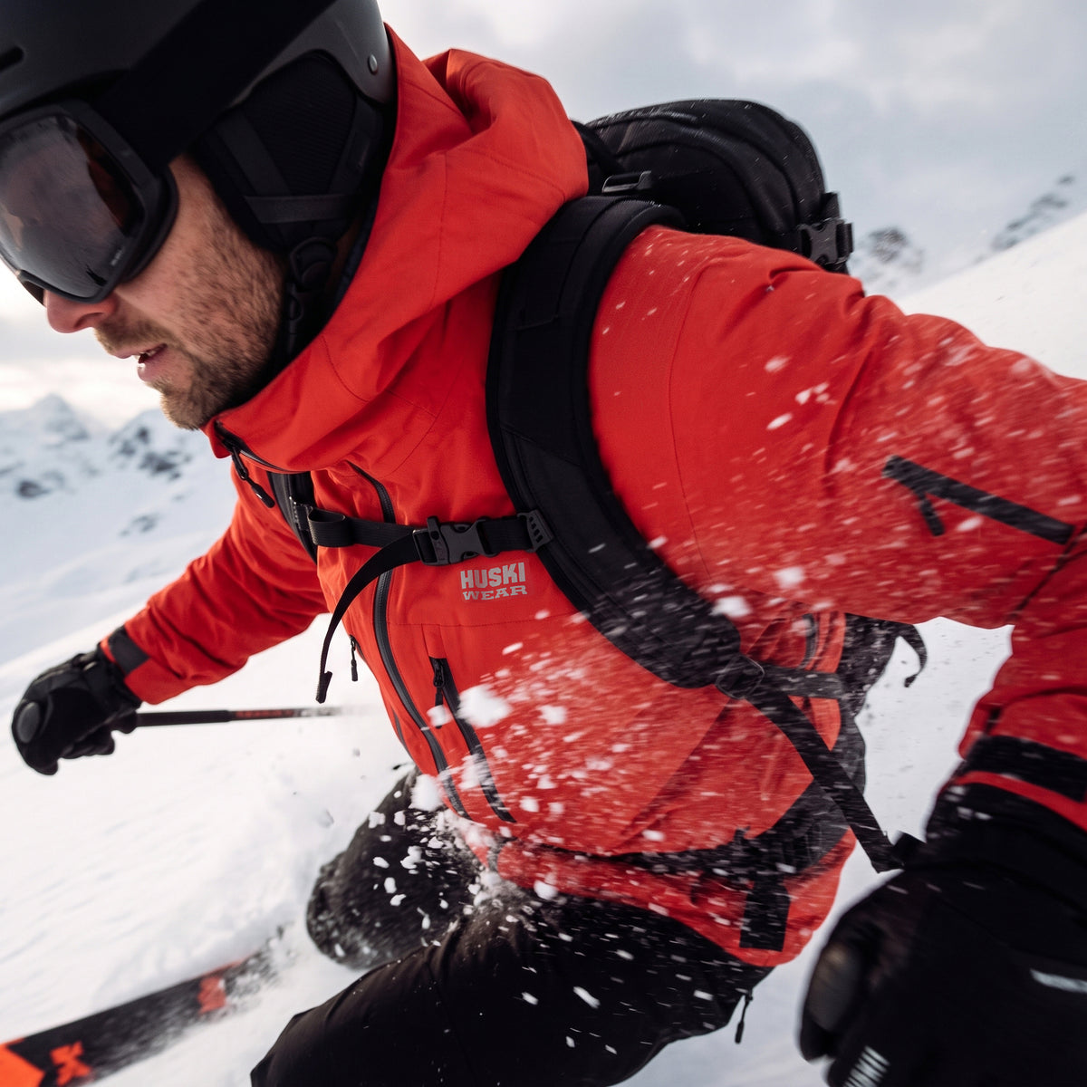 Aether Jacket – skier in action
